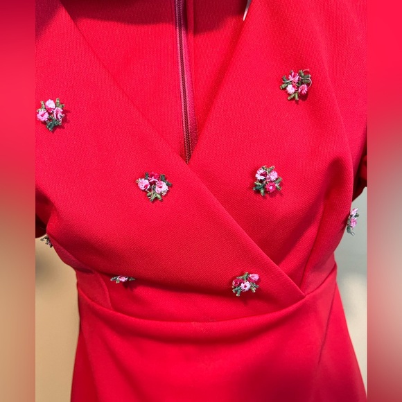 Girl’s floor-length red dress - vintage -size 7 - Picture 7 of 8